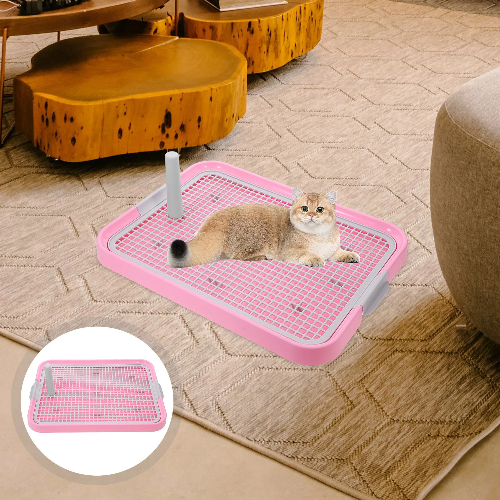 

Pet Toilet Scene Indoor Puppy Potty Tray Serving System for Dogs Training Universal