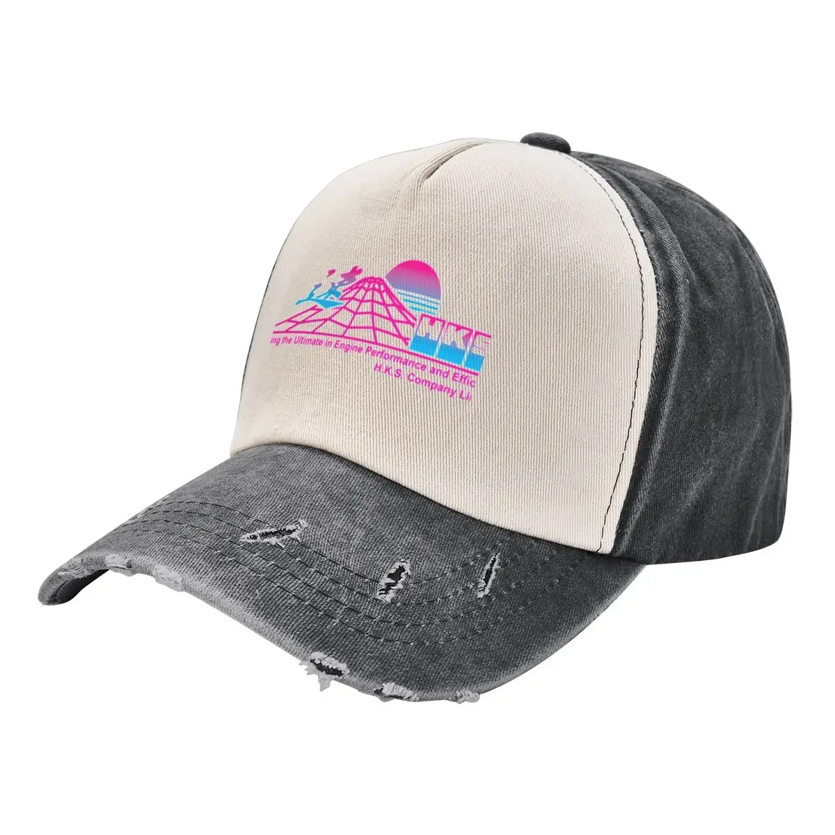 

HKS - Vaporwave II - Mount Fuji Black Baseball Cap Rave Hat Man For The Sun Mens Hats Women's