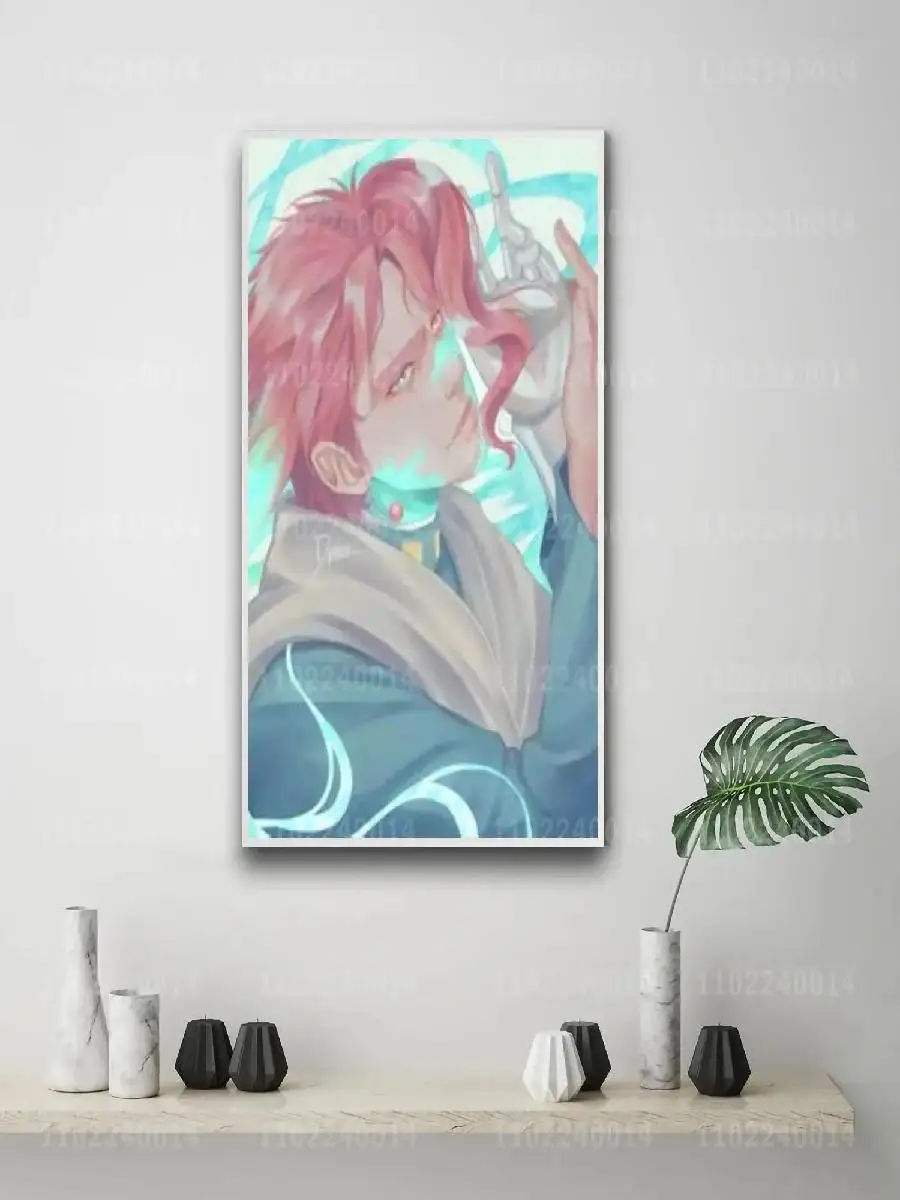 Kakyoin Cartoon Canvas Poster x Inch  Vibrant Decorative Art Print for Room Bar Cafe Wall Decor Ideal Gift