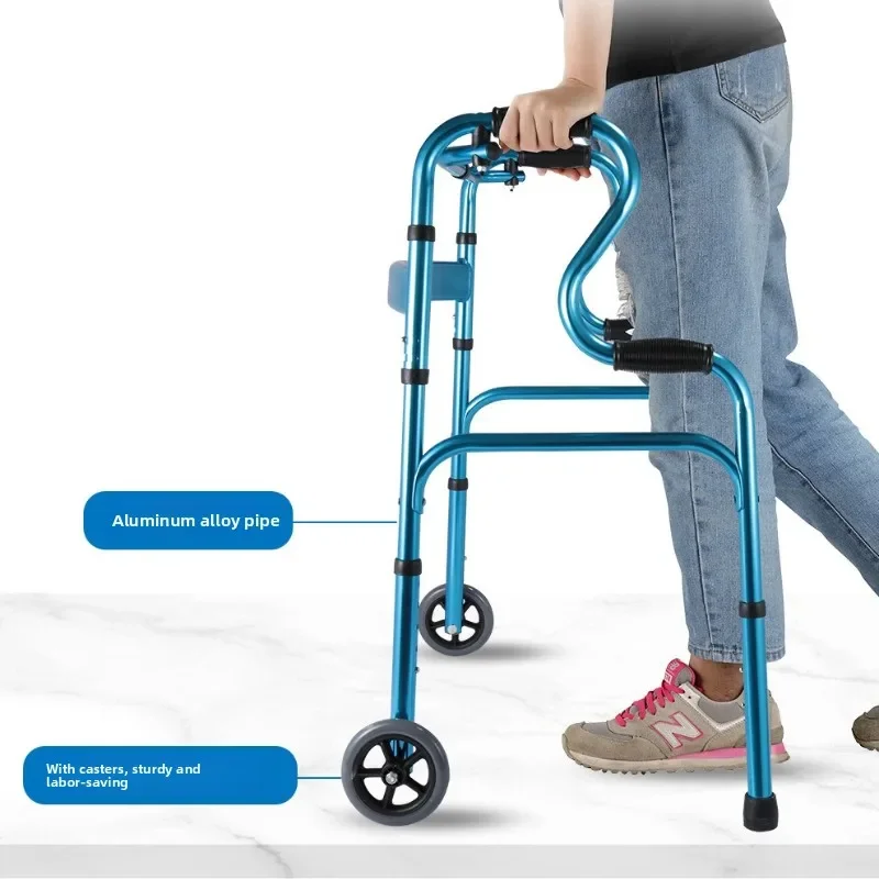 Multi-functional Solid Elderly walker Assisted walker Four-legged disabled walker Fractured double crutches
