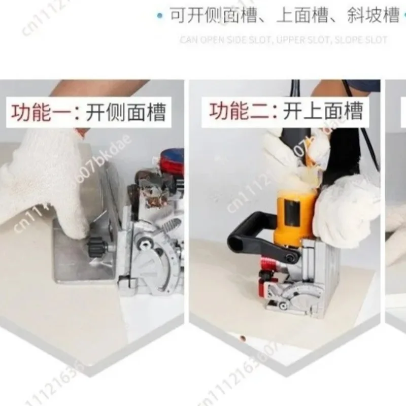 Tenoning Machine Handheld Lamino Home Improvement Slotting Machine 220v Household Connection Cabinet Straightening Punching