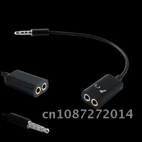 

Connector Earphone Converter 3.5mm Stereo Splitter Audio To Mic & Headset Jack Plug Adapter 2 Way For Mobile Phone Tablet PC