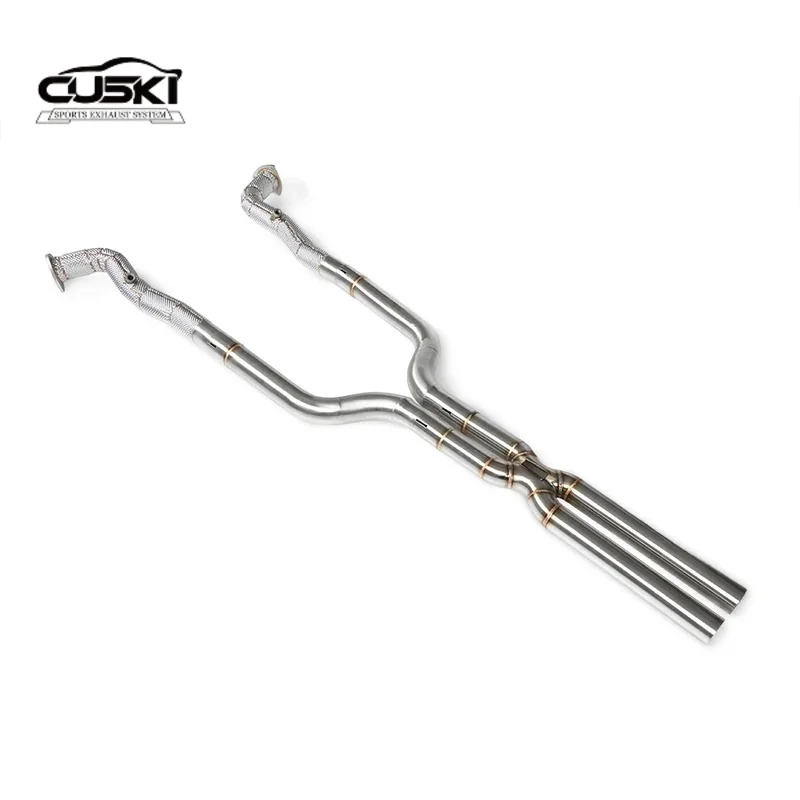 

High Flow Exhaust downspout and X-pipe for Maserati Gran Turismo/GT 4.2/4.7 2008-2023 quality Stainless Steel car Exhaust Modif