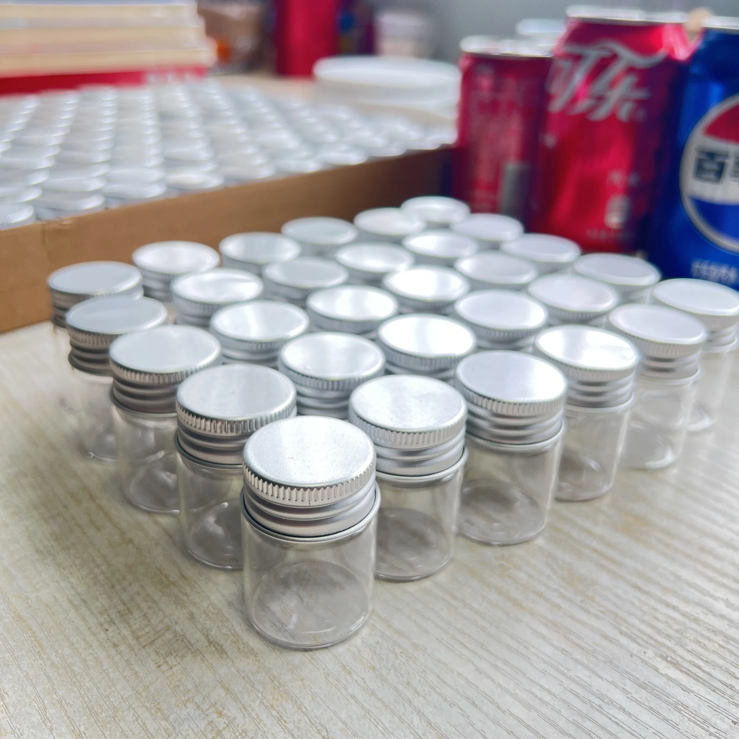 

30/100 PCS 15ml Mini Glass Bottles Aluminum Seal Glass Jars 21×30×40mm Cute Tiny Glass Tube Vial Candy Seeds Containers