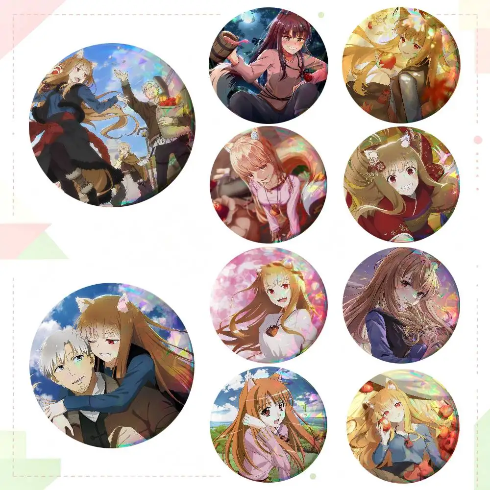 Spice And Wolf Anime Round Badges Can Be Used To Decorate Clothes And Backpack Pins