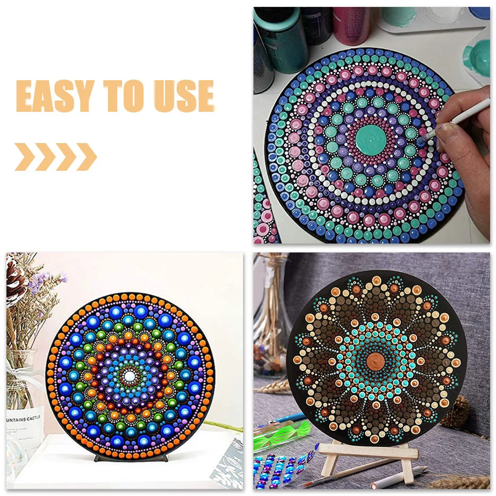 8 Pcs Drawing Cardboard Mandala Pads Round Painting Paperboard Set for Small Boards Sketch Rounds Dotting Tools Mandalas