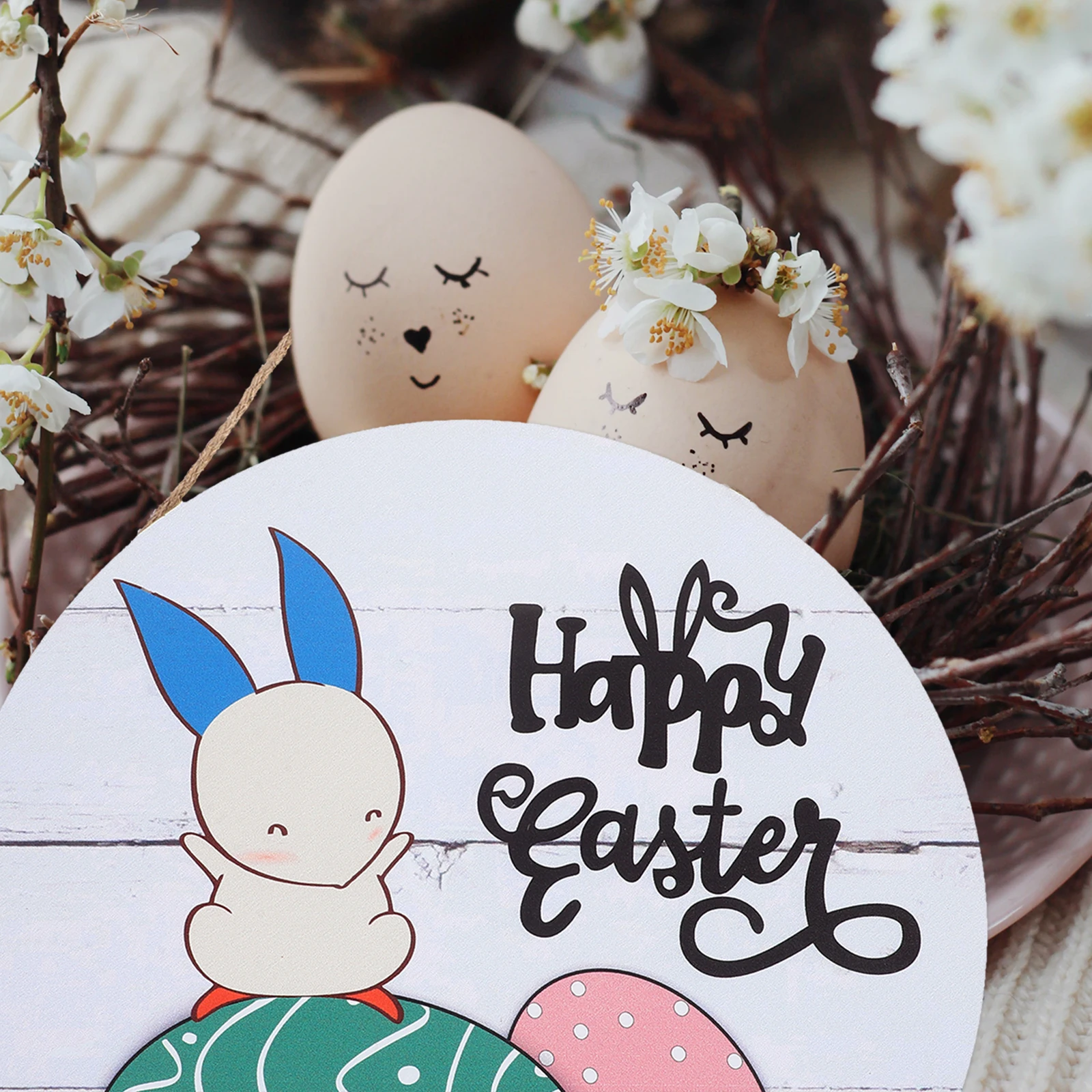 

Easter Door Sign Wall Decor Front Porch Hanging nament Festival Decoration Home Scene Pendant Easter Atmosphere