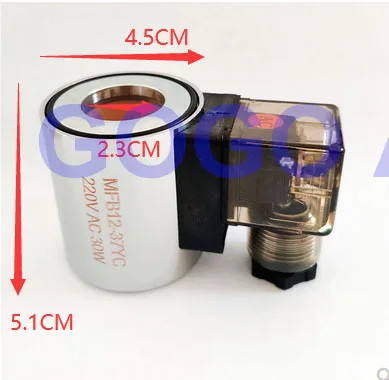 Detalhe 1 de Válvula solenoide AC220V DC24V DC12V AC110V Hydraulic Solenoid Valve Coil MFZ12-37YC MFB12 Hidráulica