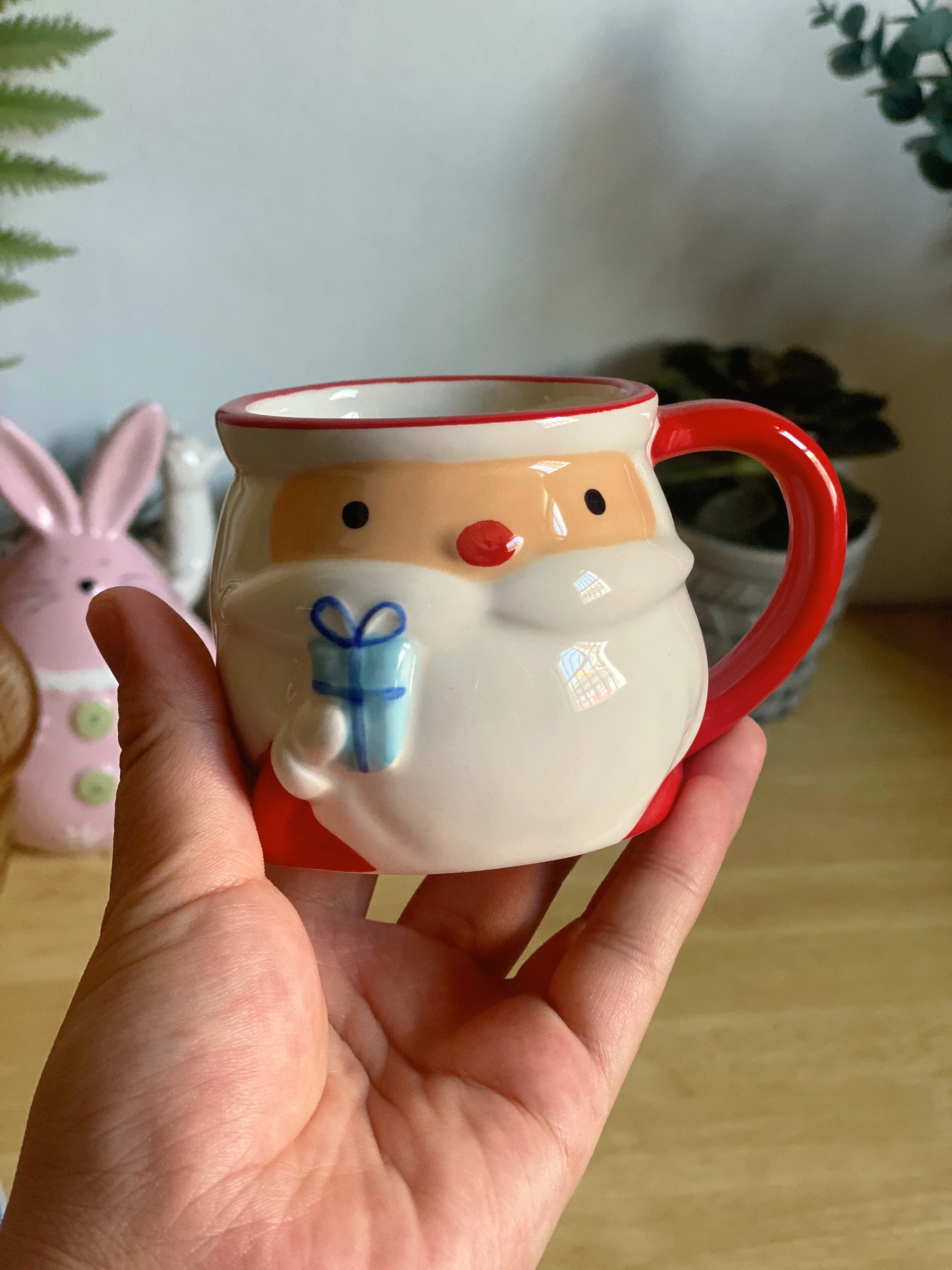 Santa Claus Ceramic Mug Birthday Gift Cartoon 3D Hand Drawn Gift Creative Mugs Winter Christmas Party Holiday Gift Cup
