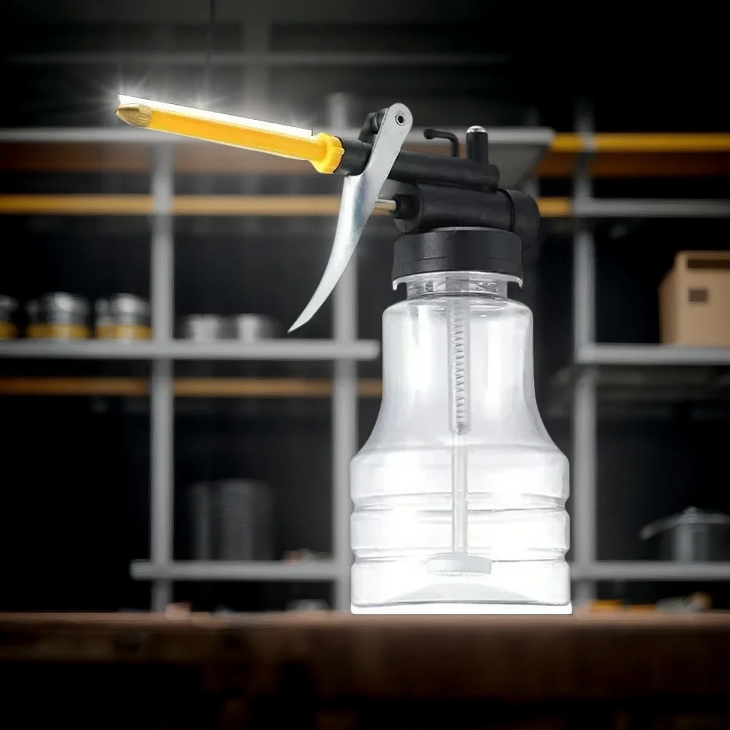 

250ml Transparent High-Pressure (300 PSI) Grease Gun - Leakproof Plastic Oil Lubricator for Machinery, Cars & Bicycles