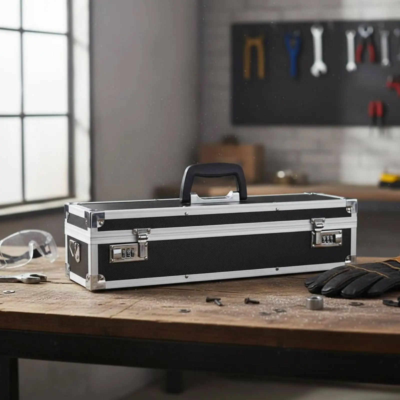 Professional Storage Cont Aluminum Chef Knife Block Holder Password Suitcase for Home Restaurant Use
