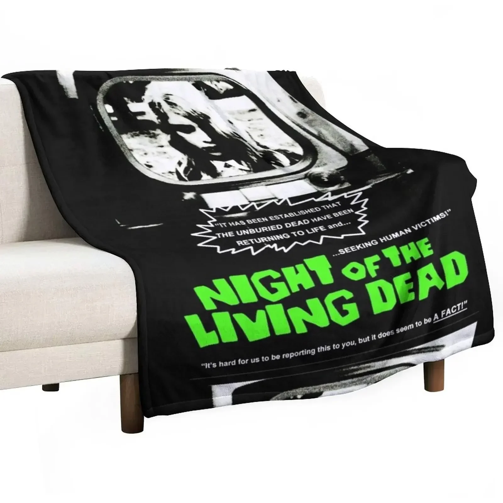 

Classic Zombie Movie T Shirts - Zombie Night Of The Living Dead - Classic Retro Horror Film Throw Blanket manga Blankets