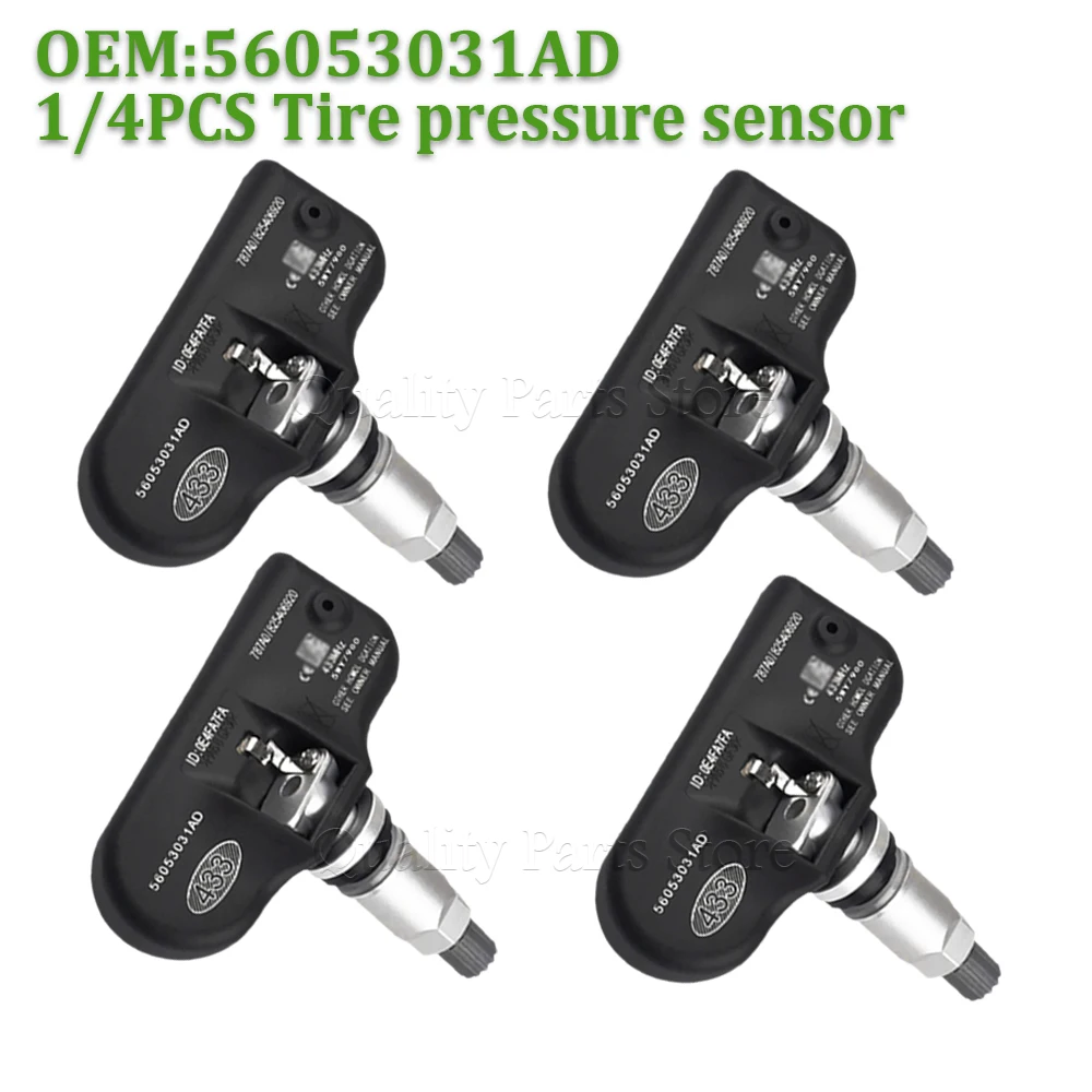 56053031AD For Chrysler 300C 200 Grand Voyager Dodge Journey Charger Jeep Compass 433MHz TPMS Tire pressure sensor 1/4PCS