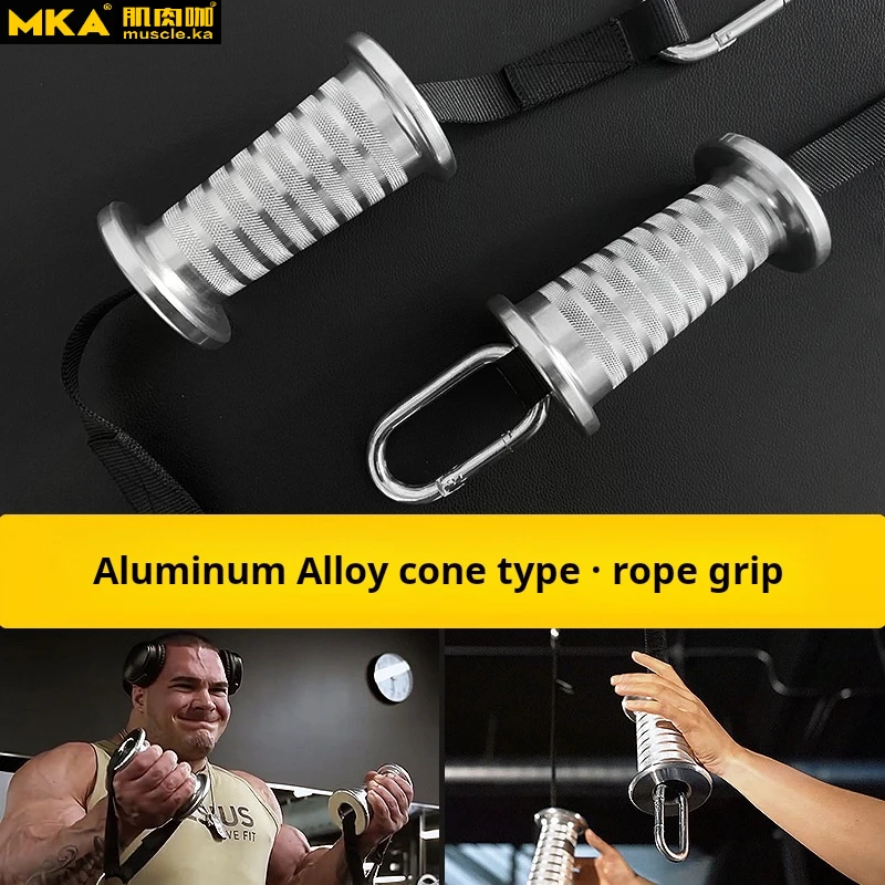 

MKA Conical Rope Handles with Two Hooks Home Comfort Grip Heavy Duty Pulldown Attachment for Sports Tricep Biceps Fitness Work