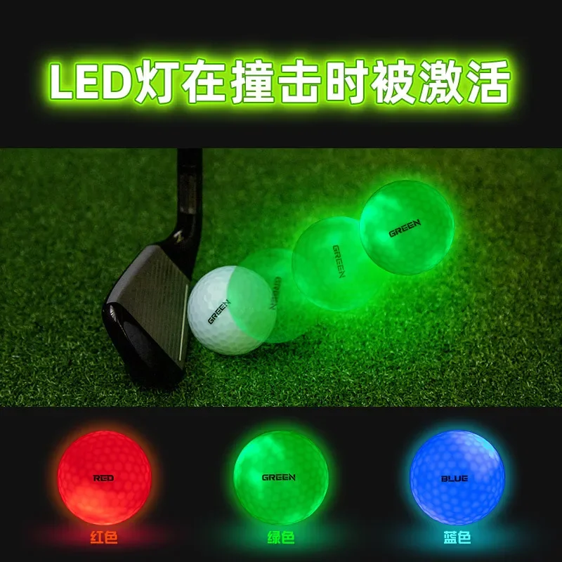 PlayEagle Luminous Balls Una caja de 6 (3 colores) duración de la batería 40 horas pelotas luminosas de golf