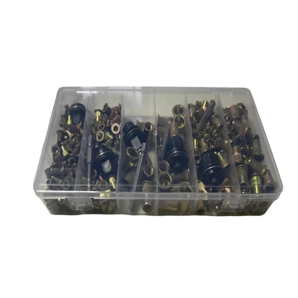 Riveting Tool Carbon Steel Rivet Nut Tool Riveting Tool Heads Simple Tool Rivnut Kit Nut Set Rivnuts Tool Manual Use