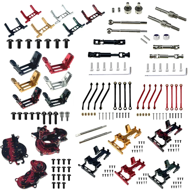 Metal Upgrade Body Shell Connectors Shock Mounts Pull Rod Transmission Shaft For MJX 1/18 HYPER Go H18P RC Car Accessories
