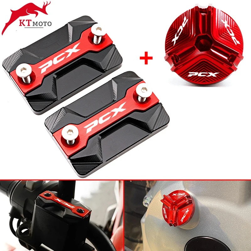 PCX Accessories Motorcycle Brake Fluid Cap Master Cylinder Reservoir Cover For Honda PCX125 PXC150 PCX 125 150 2015-2024