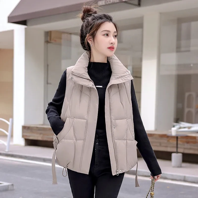 

Downy Cotton Vest Women's 2025 Autumn Winter New Loose Western-style Coat Majia Female Fashion Collar Jacket Korean Overcoat