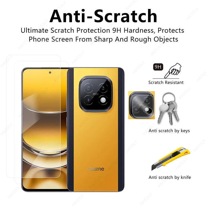 For Realme Narzo 70 Turbo Screen Protector Front Glass For Realme Narzo 70 Turbo 5G HD Clear Protective Film Camera Protector