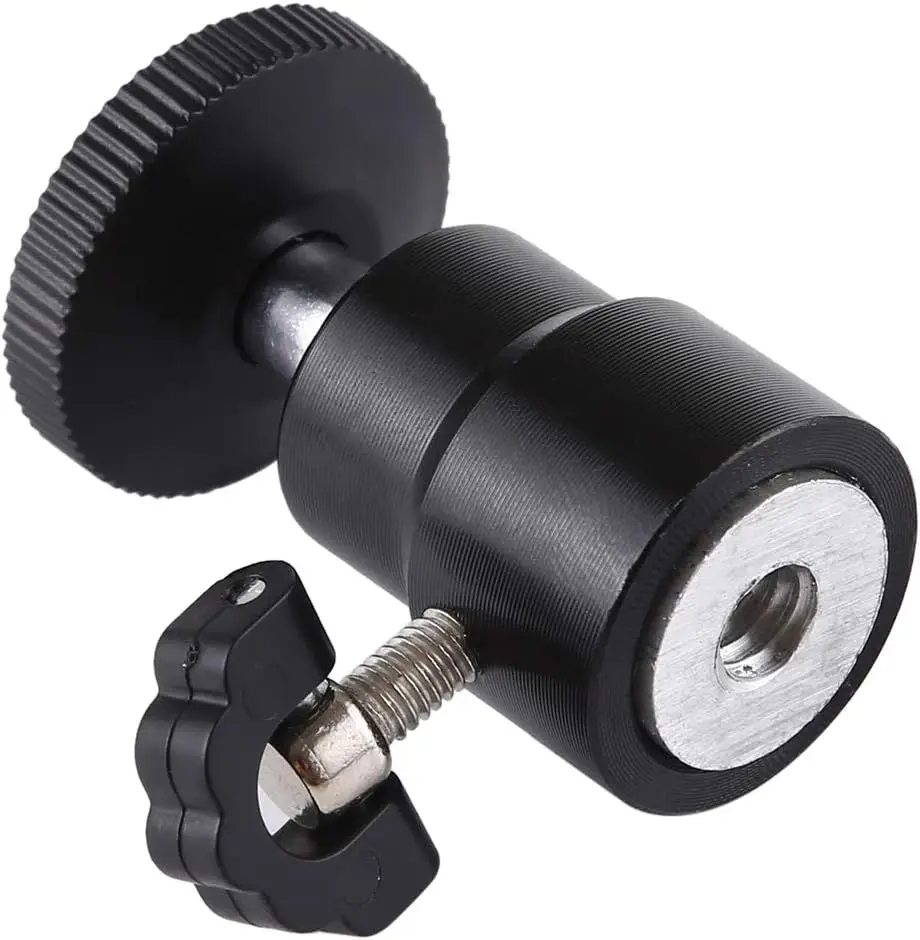 Mini 360 Grad Drehbarer 1/4 Zoll Schraub-Metall-Stativ-Kugelkopf-Adapter Panoramakopf mit Verriegelung