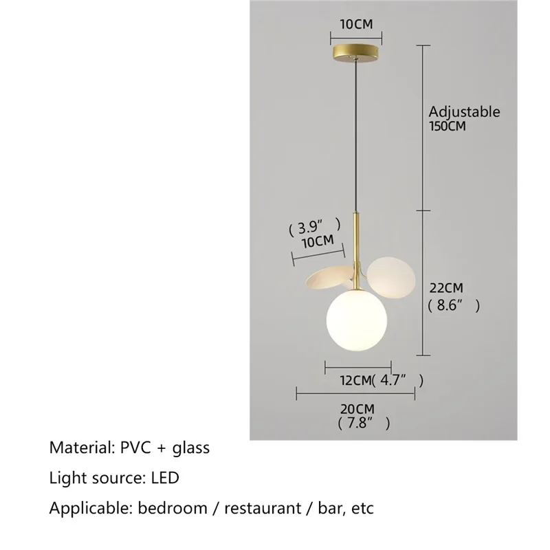 PLLY Nordic Pingente Luz LED Bola Redonda Interior Macaroon Luminárias Penduradas Lustre Moderno