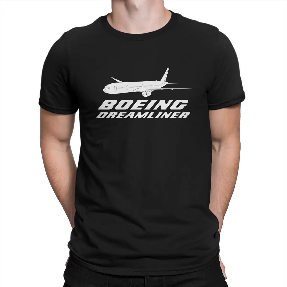 

Dreamliner Men's T Shirts Boing Vintage Tees Short Sleeve Crewneck T-Shirt Pure Cotton Gift Idea Tops