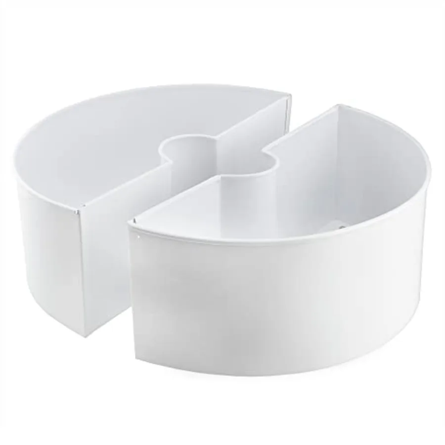 

Umbrella Planter for Patio Table w/Umbrella Hole,Enamelware Half-Circle Planter Pots