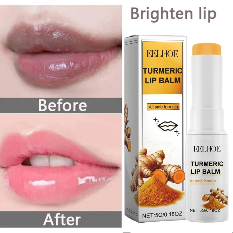 Turmeric Remove Dark Lip Balm Gloss Oil Exfoliating Dead Clean Moisturizer Original Korean Care Products Makeup Beauty Health