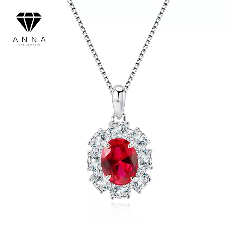 

Luxury Emerald Ruby Group Inlaid Pendant Sun Flower Necklace for Women s925 Sterling Silver Wedding Fine Jewelry Anniversary