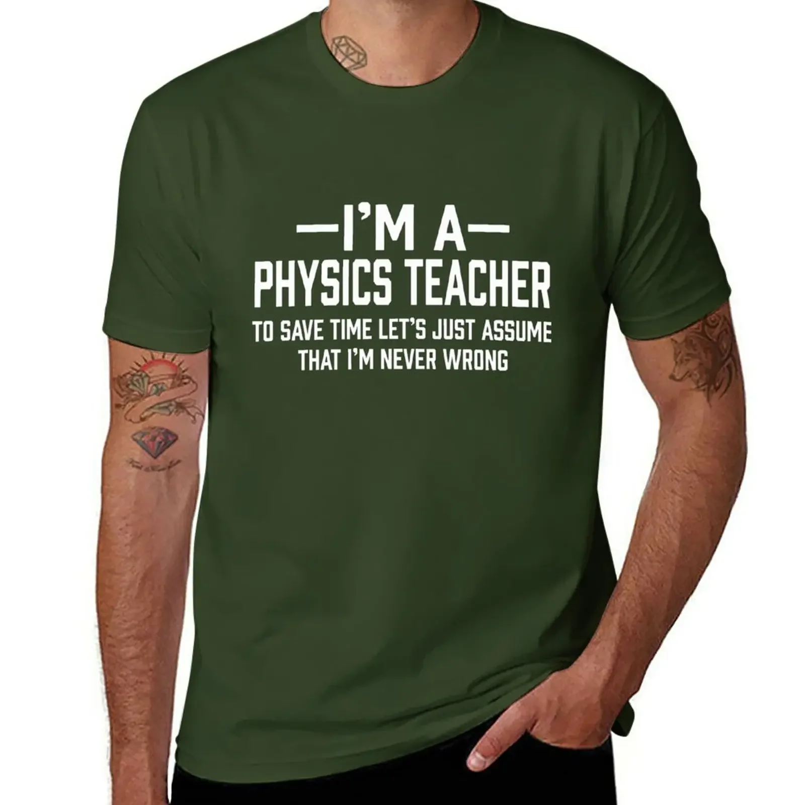 

Physics Teacher T-Shirt Aesthetic clothing boys animal print tops mens graphic t-shirts