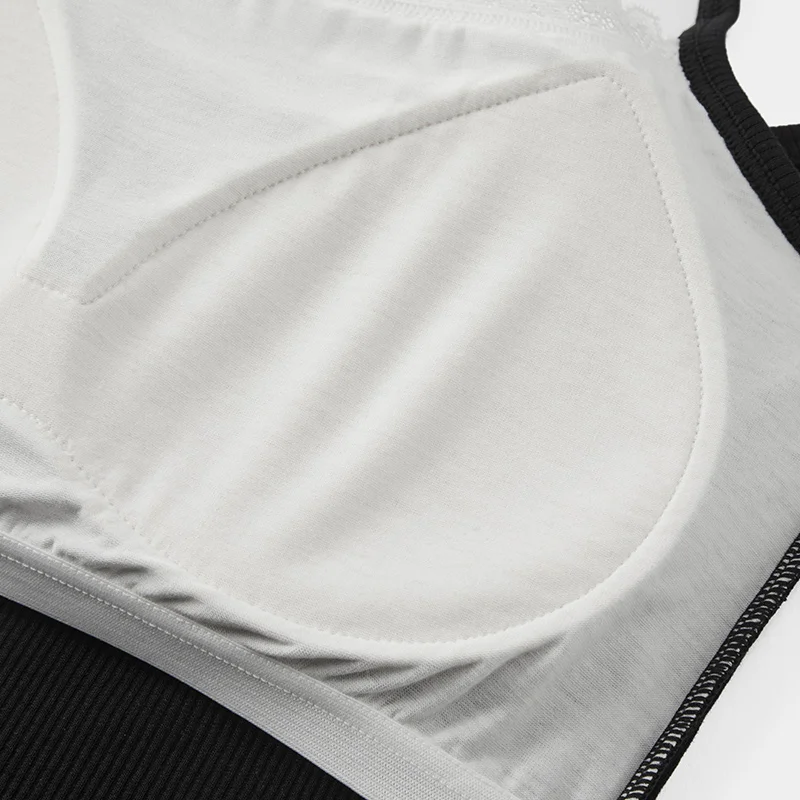 Semir Damesvest met kanten rand, nekboogdecor, stijlvolle, zoete basislaag, huiskleding, top 2026 zomerkleding