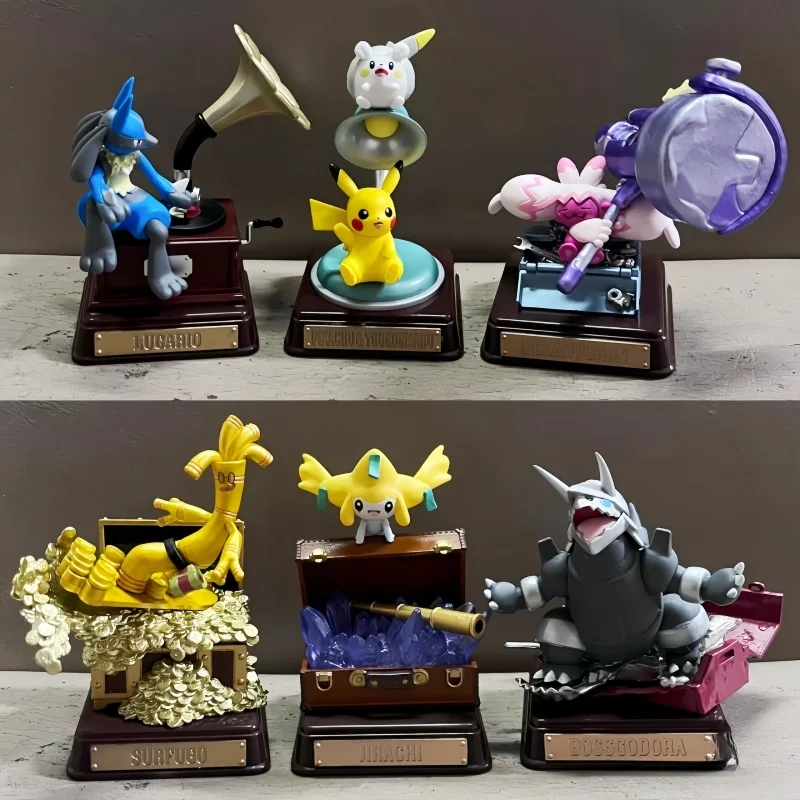

Original Re-Ment Pokemon Vintage Collection Type Steel Pikachu&Togedemaru Gholdengo Lucario Tinkaton Jirachi Aggron Toys Gifts