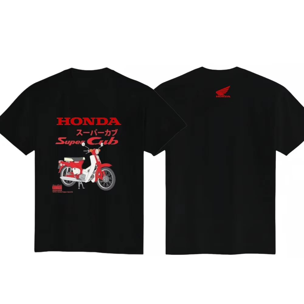 

Новая удобная свободная дышащая, приятная для кожи летняя мужская футболка с принтом Honda для гонок на мотоциклах, локомотив с короткими рукавами