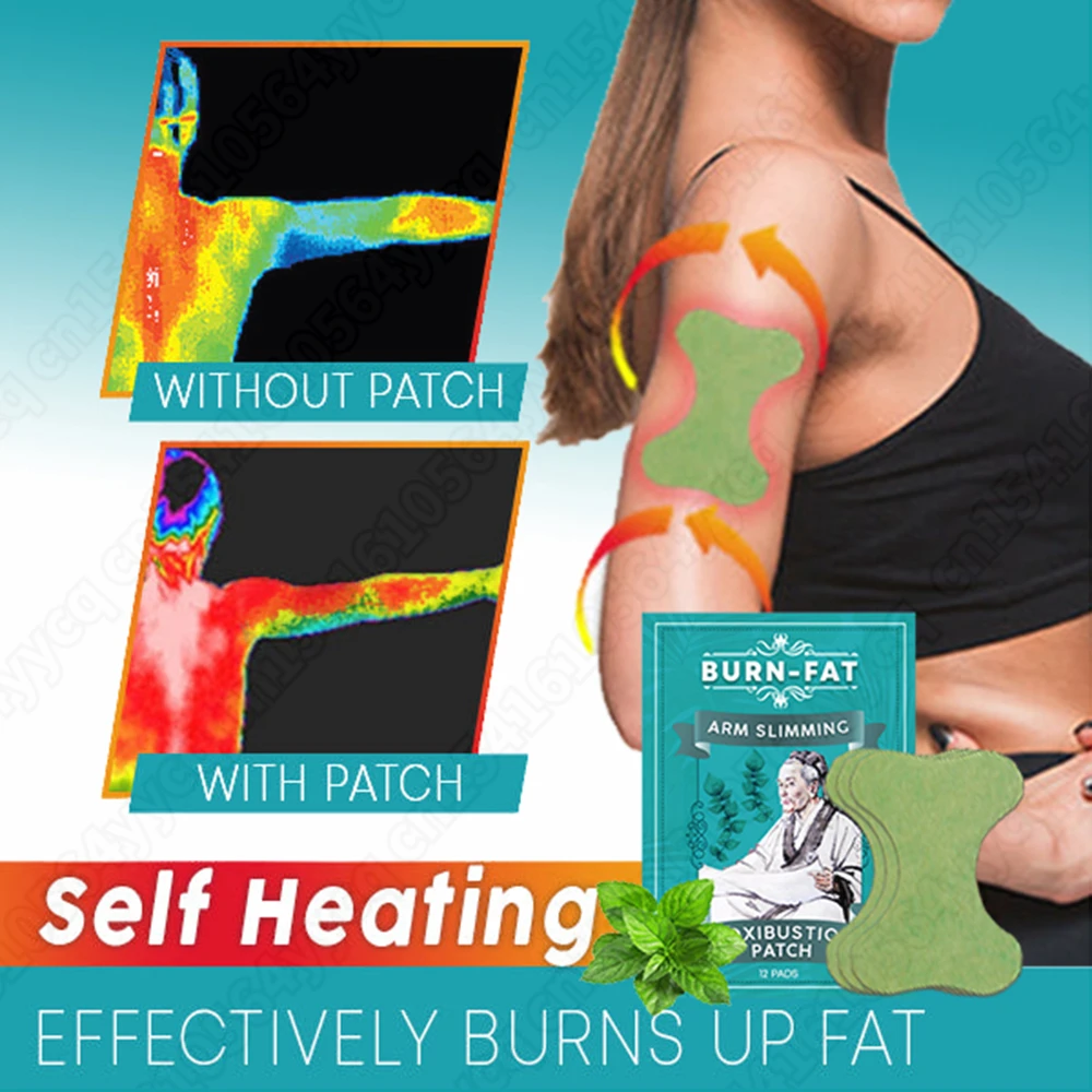 

120/60pcs Moxibustion Arm Patch Lose Weight Paste Herbal Fat Burning Hot Compress Warm Arm Body Slim Patches Slimming Product