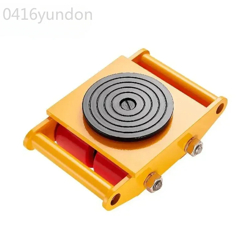 

VEVOR 6T Machinery Skate Dolly Industrial Mover with 4 PU Wheels and 360° Rotation Non-Slip Cap for Warehouse Workshop Factory