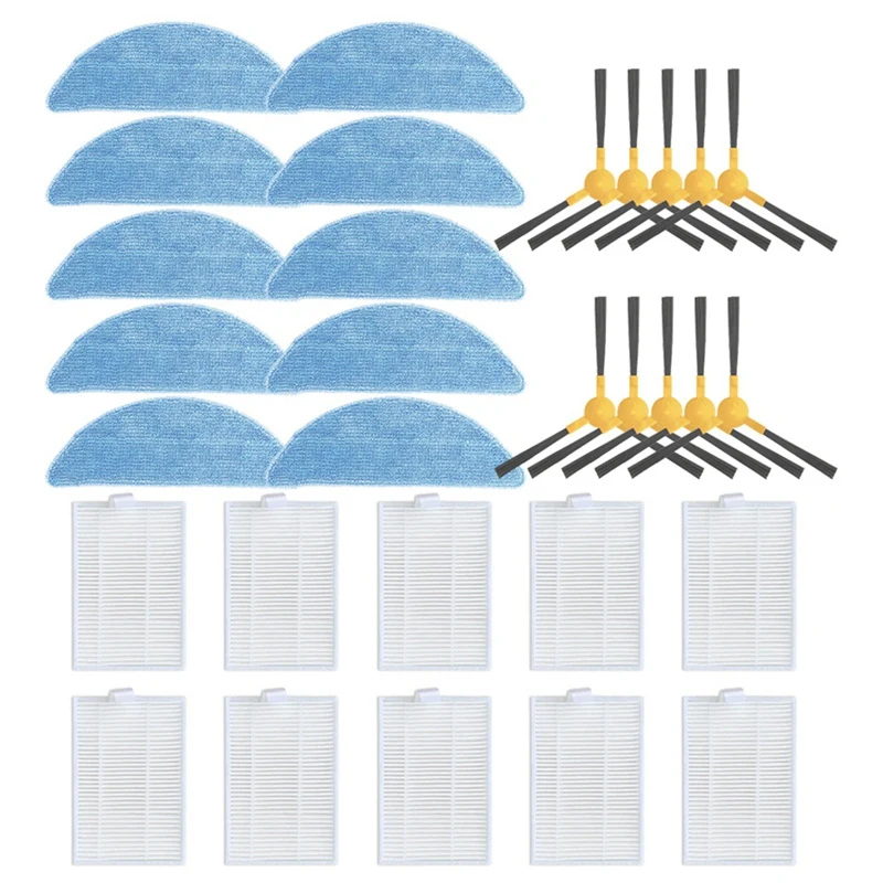 

Compatible For Redmond RV-R670S Replacement Side Brush HEPA Filter Mop Pads Replacement Parts Accessories 1Set