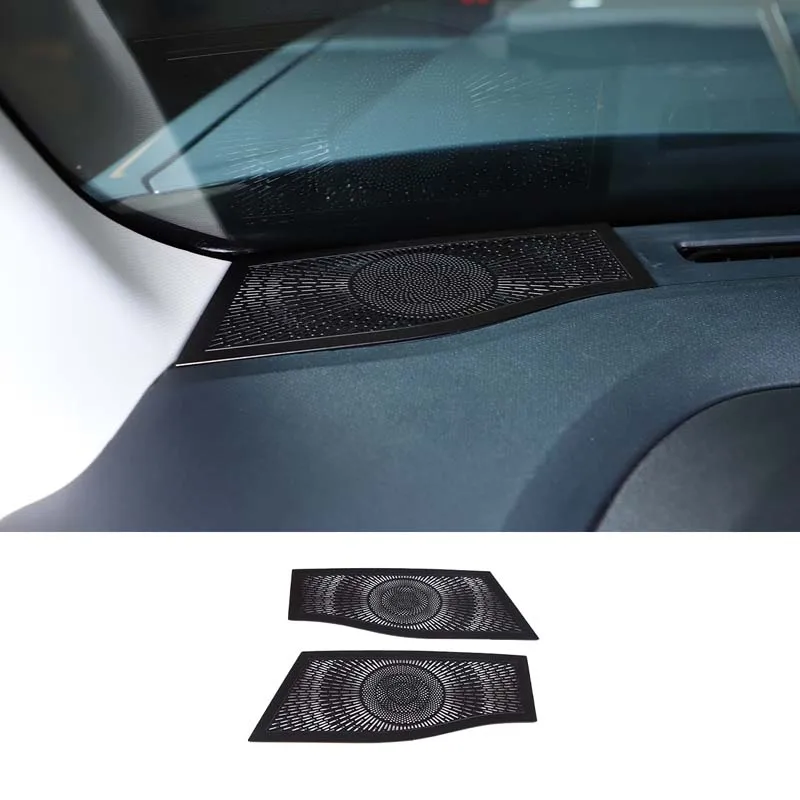 

For 2022 Ford Maverick Maverick Stainless Steel Black Car Styling Dashboard Horn Mesh Speaker Cover Sticker Car Interior Parts