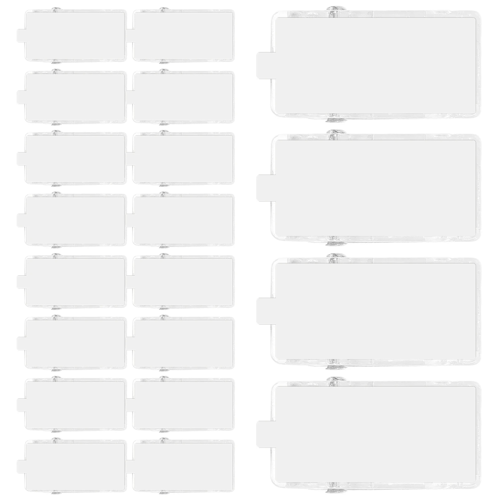 50Pcs Clear Self Adhesive Spring Clips Plastic Sticky Badge Clips Photo Holders Wall Clips