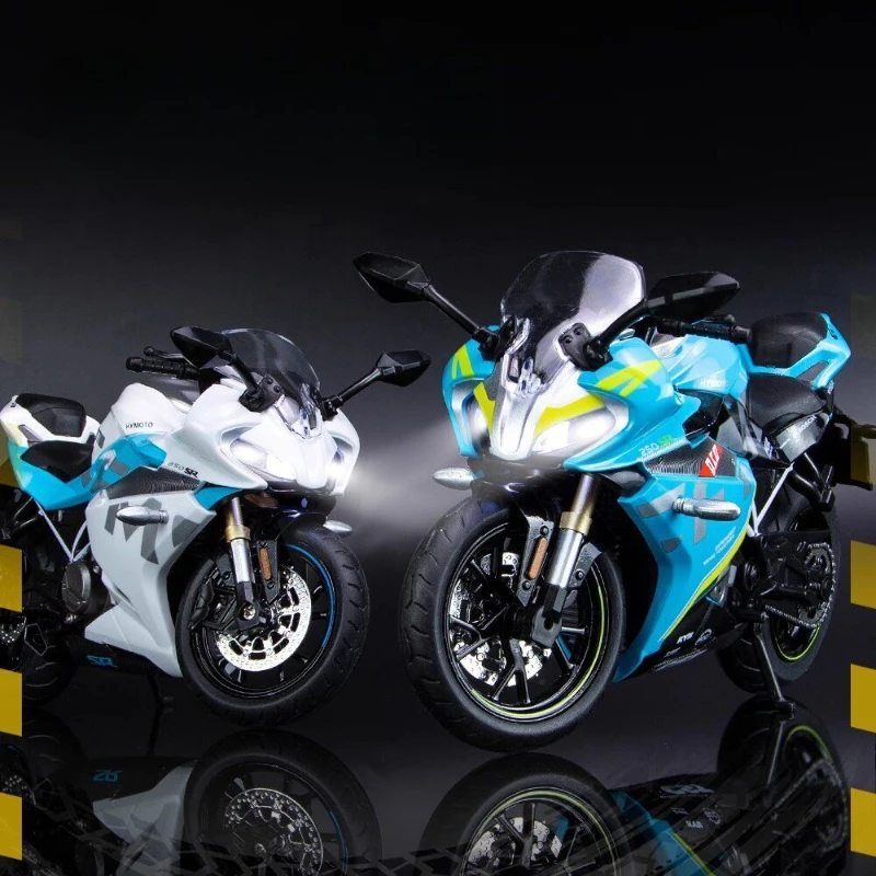 1:12 Spring Breeze CFMOTO 250SR Motorcycle Model Simulation Decoration Metal Alloy Vehicle Toy for Kids Birthday Gifts
