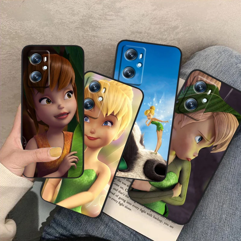 Tinker Bell Disney Ontwerp Voor Oppo Vondst X6 X 5X3 A 54S A5 A5 A94 A94 A16 A 53S A57 A74 A72 A98 A78 A96 A9 5G Zwart Tpu Telefoonhoesje