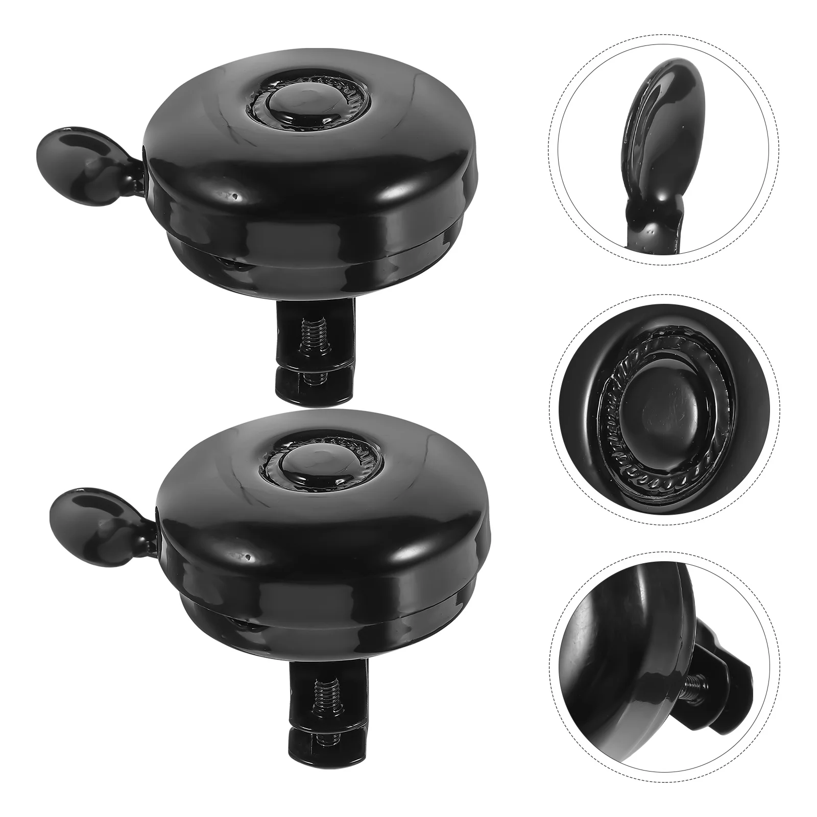 2Pcs Practical Bicycles Bell Multi Function Ringing Bells Easy Mount Left Right Side Clear Loud Tone Anti Loss Durable Cycling