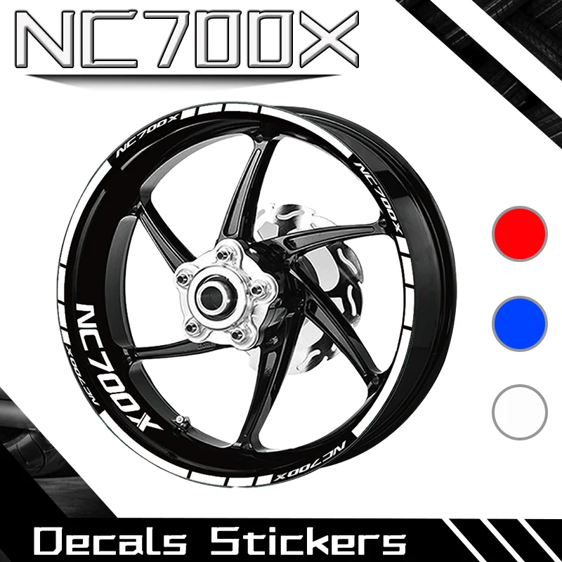 

NC700X Motorcycle Wheel Decal Stickers Stripes Reflective Waterproof Tire Stickers kit For Honda NC700 X nc700x nc700s