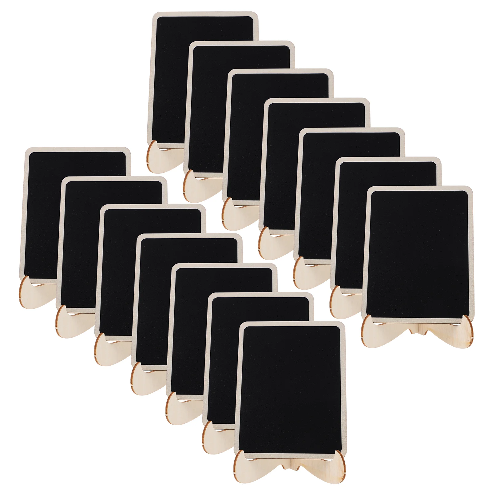 20 Pcs Mini Chalkboard Sign Blackboard Small Blackboards Reserved Signs Message Wooden Wedding Label Stands