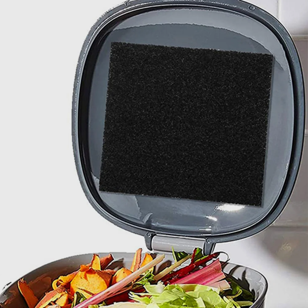 

4Pcs Square Charcoal Filters for Kitchen Compost Bins Fiber Cotton Replacement Pads Odor Remover Trash Bin Filter Accessories