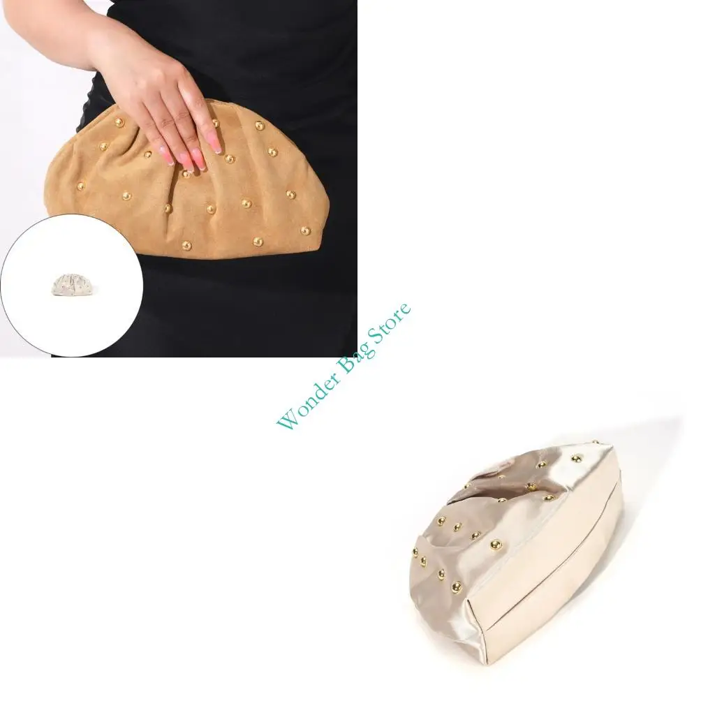 

H3CB Кошельки-клатчи для женщин, мягкая сумка-облако, модные сумки для пельменей, сумка с рюшами, сумка