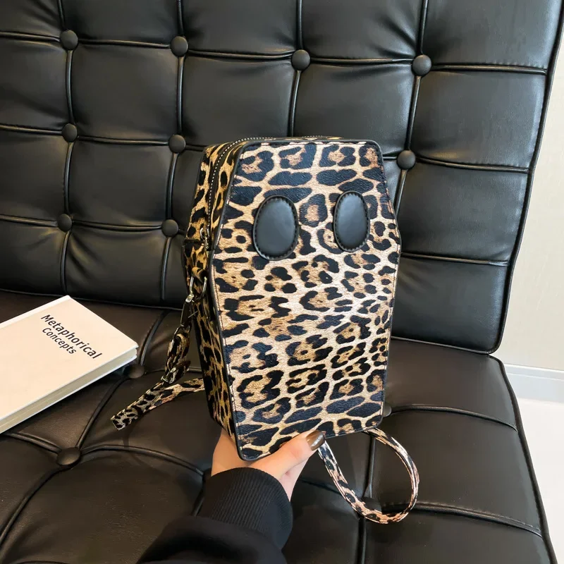 

Новинка 2025 года, необычная сумка через плечо с призраком, женская сумка через плечо с цветными блоками на Хэллоуин, модная сумка через плечо в стиле пэчворк