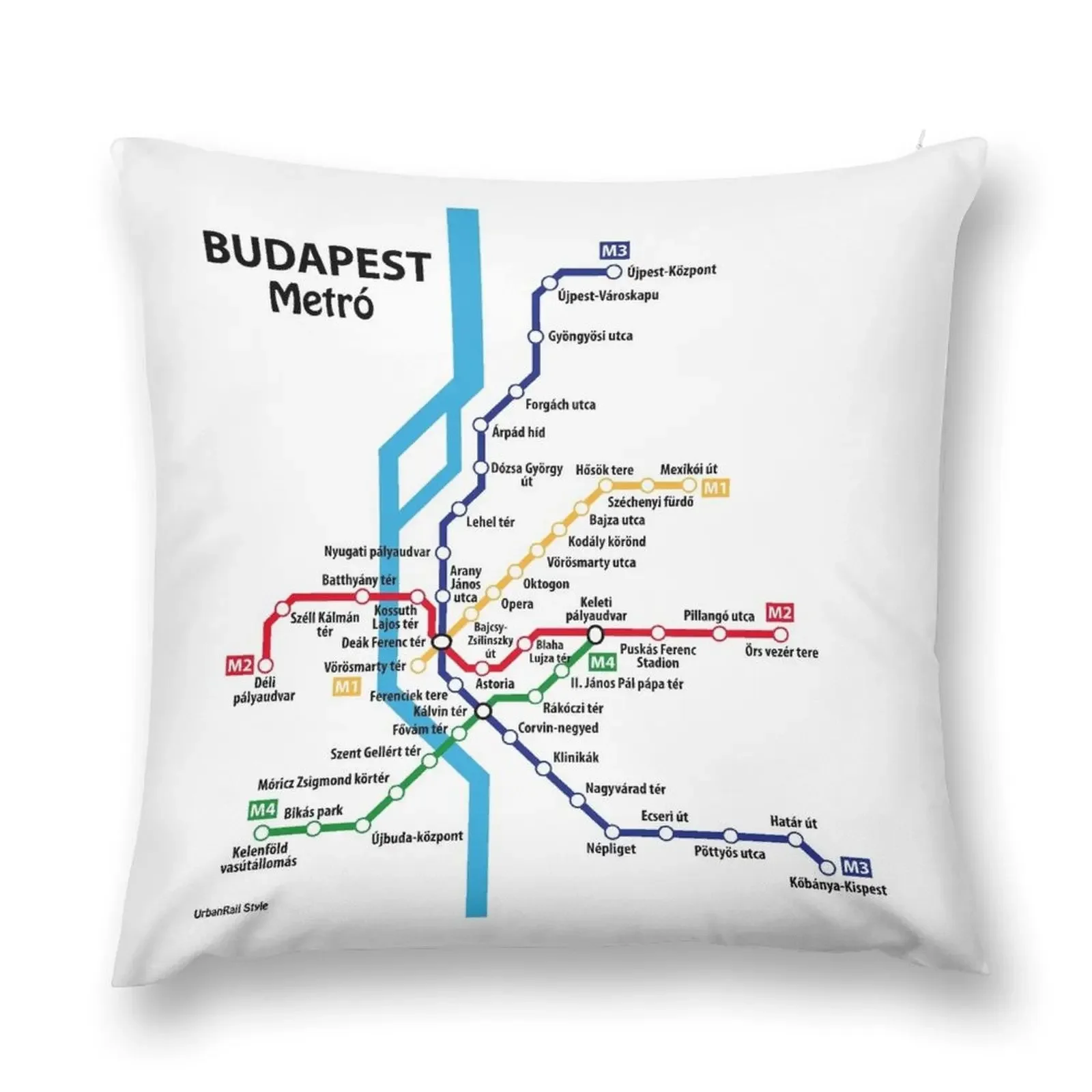 BUDAPEST metro network Throw Pillow Cushions Cushions For Decorative Sofa Pillow Cover Custom Cushion pillow