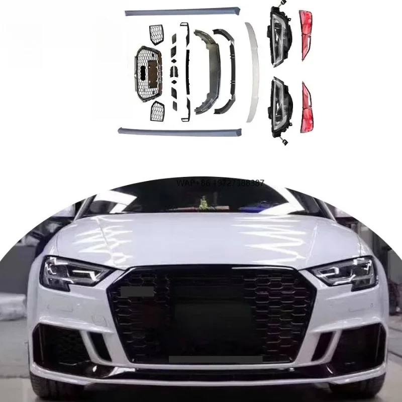 

Perfect Fitment AD A3 Old to New 2013-2017 Year Car Body Kit With Front Bumper Grills Headlamp Tail Lights Side Skirts Rear Spo