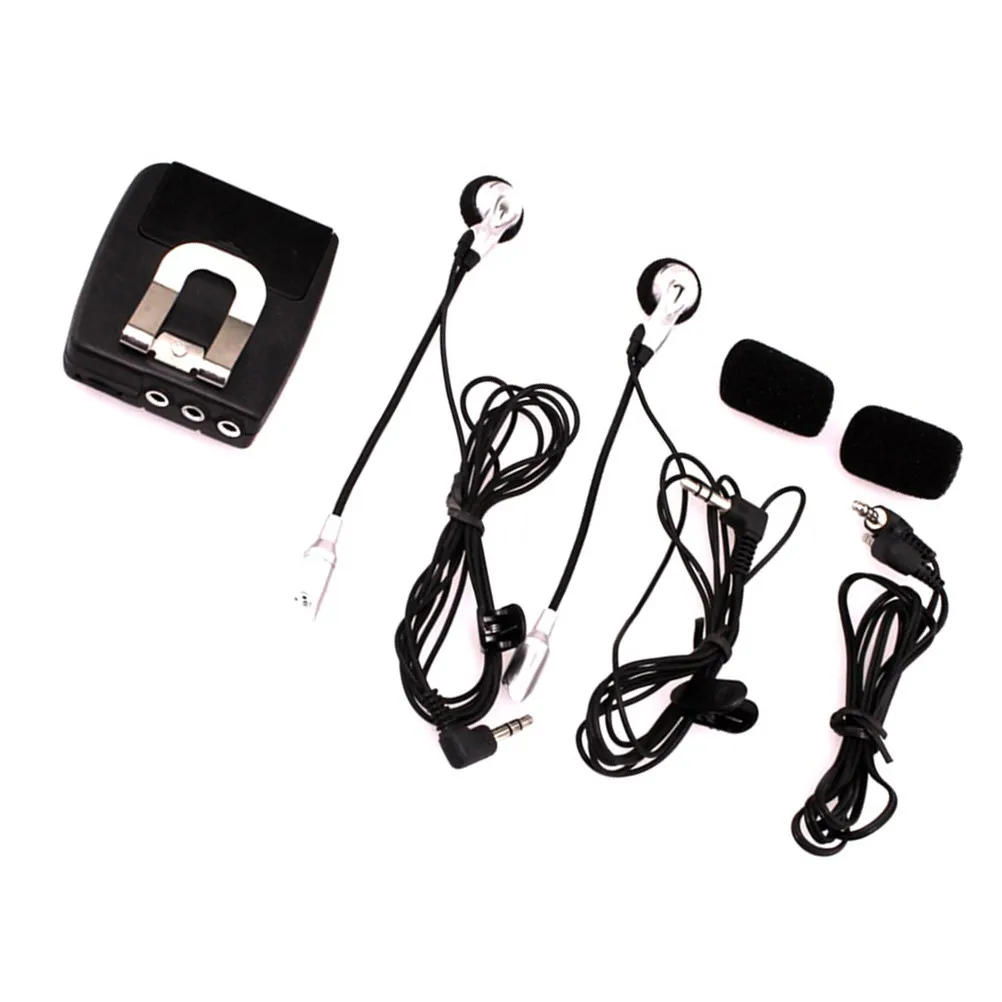 

Wired Motorcycle Intercom Headset Black Front Rear Seat Portable Audio Walkie Talkie Intercom Headphone Compatible